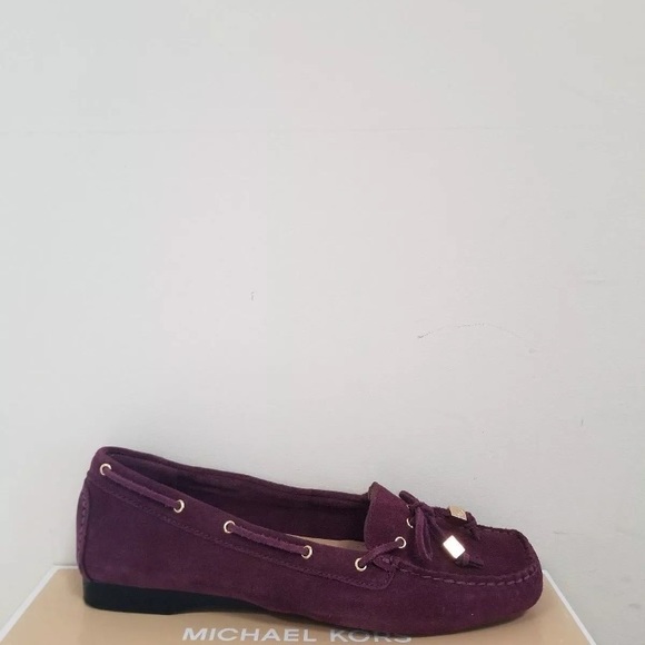 NIB Michael Kors Amber Loafers Plum - Picture 2 of 5